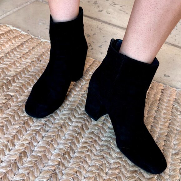 Stuart Weitzman Bacari Suede Chunky Heel Boots - Picture 2 of 12